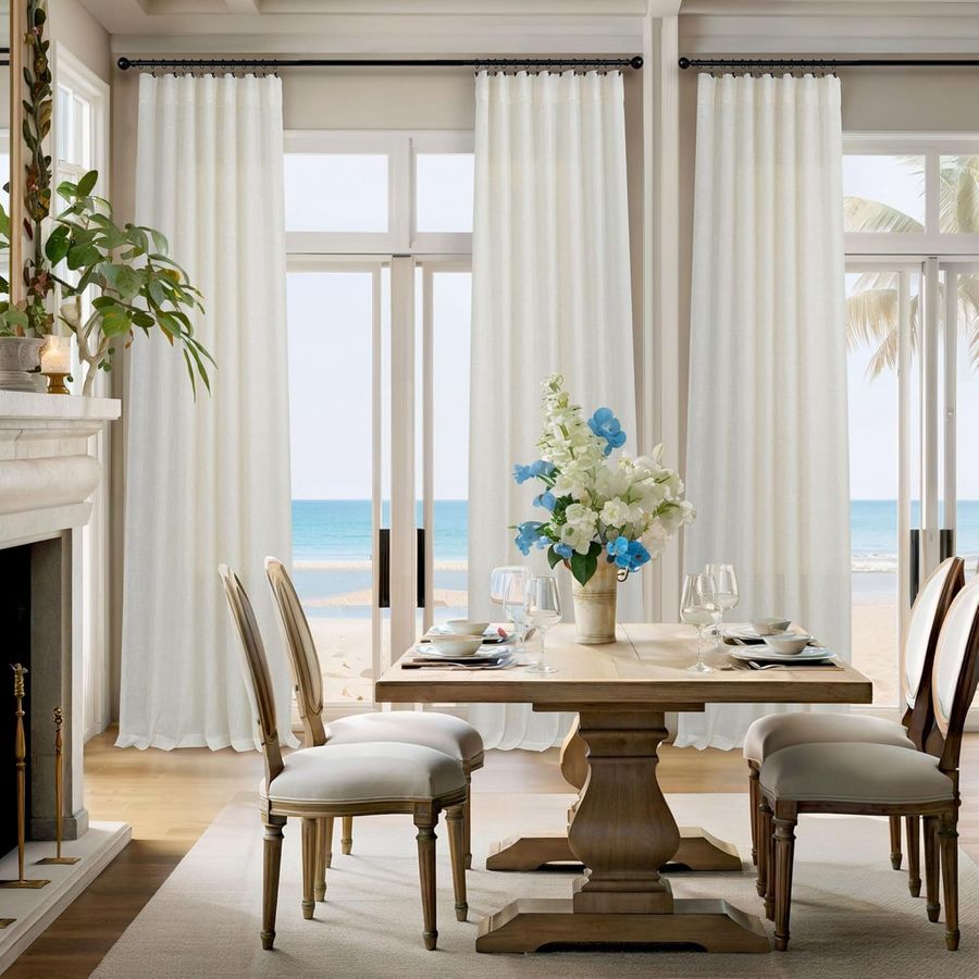 Natural Linen Curtains - 104in, 2 pack added by Jamie Vierra