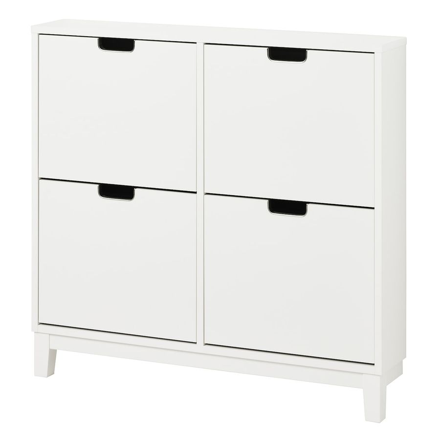 STÄLL shoe cabinet with 4 compartments, white, 373/4x63/4x353/8" - IKEA added by Marika Andrews
