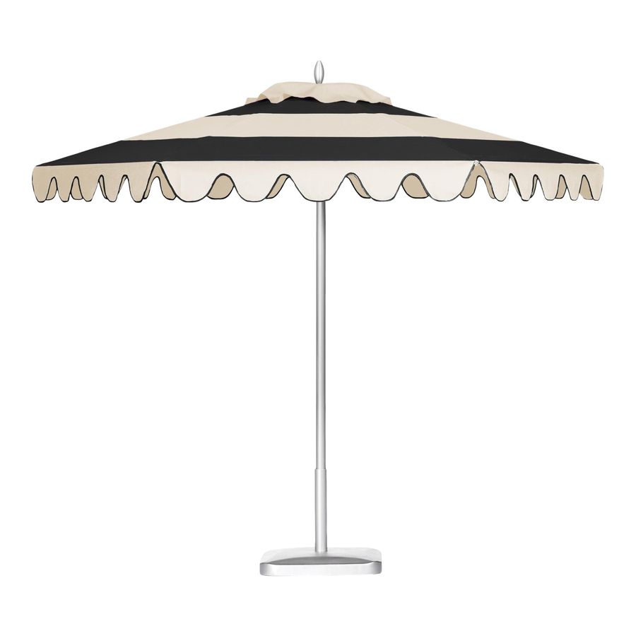 Beach Club Classic 9' Patio Umbrella, Black and White added by Alex Marie