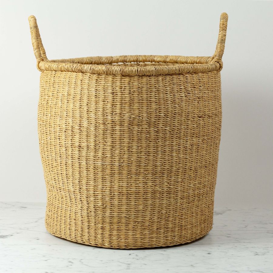 Grass Hamper Basket with Double Handles  - Large - 17" added by Siri Anderson she/her