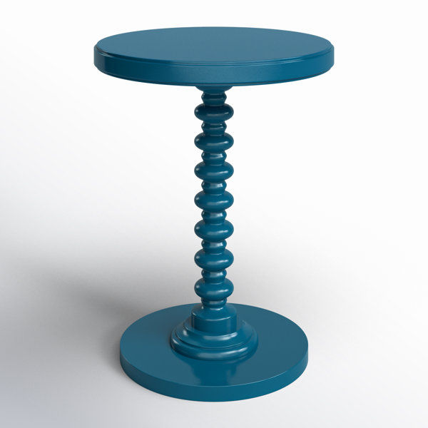 Fiama Solid Wood End Table, Dark Teal 17"dia x 22.25"h  added by Kate Lynn Nemett