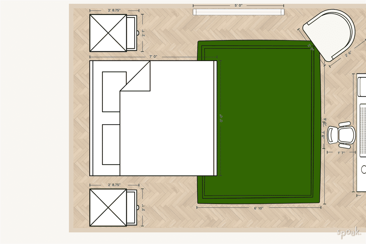 Large Bedroom Plan designed by Sheera Siegel