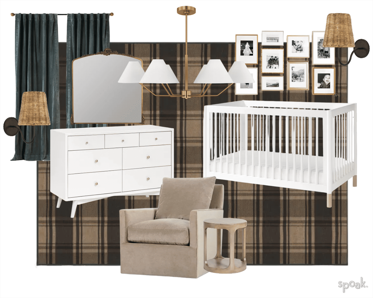 Gray Nursery Inspo designed by Mollie Riley