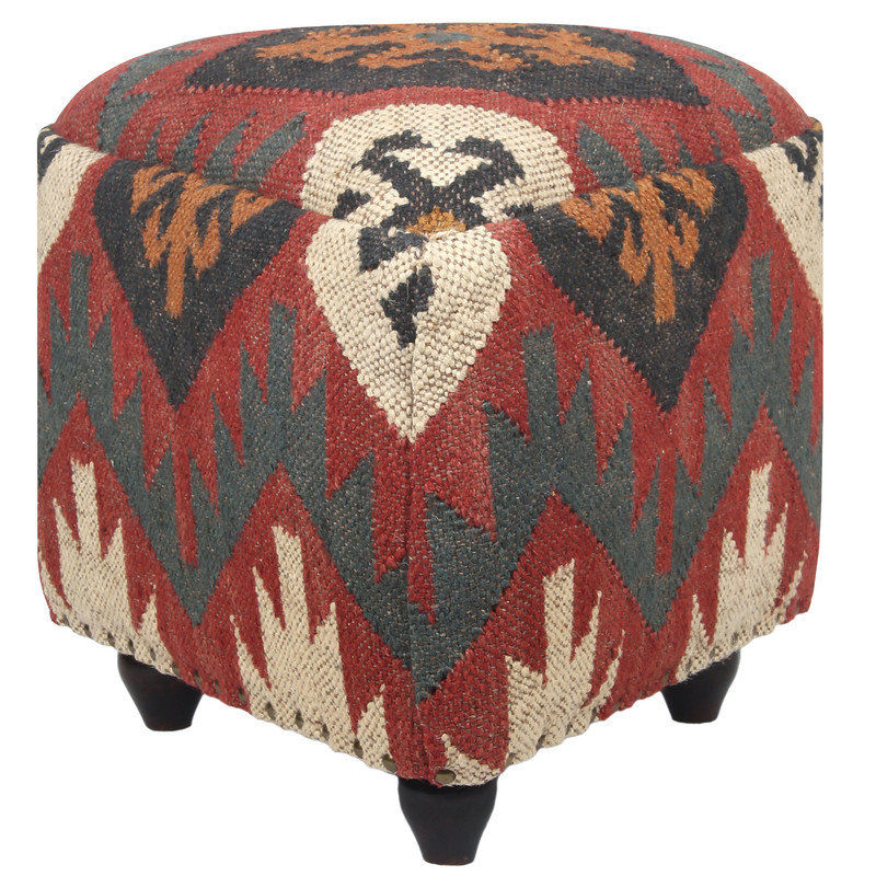 Union Rustic Jaquata 18" Wide Tufted Chevron Standard Ottoman | Wayfair added by sallie tyler