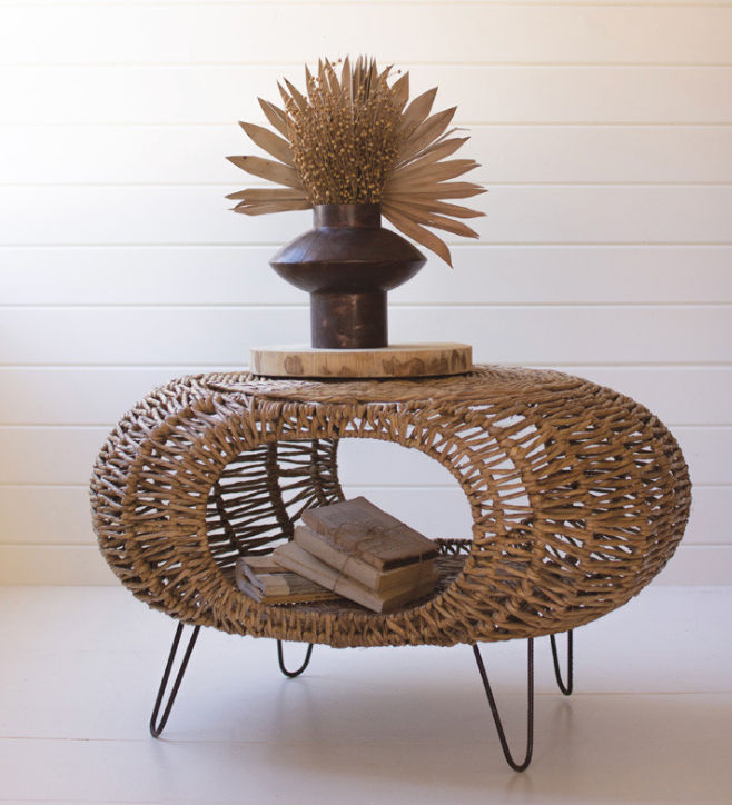 Woven oval coffee table added by Amanda Higgins