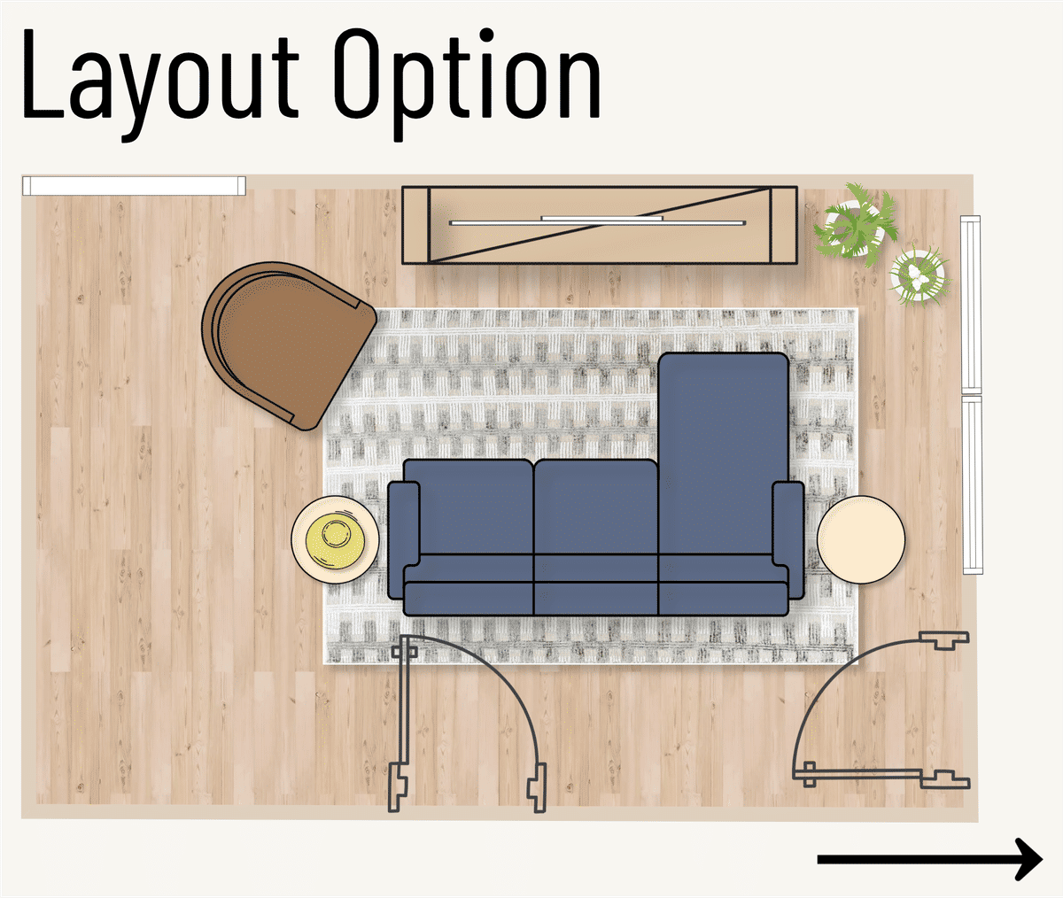 Tv Room Plan designed by Margo Myers
