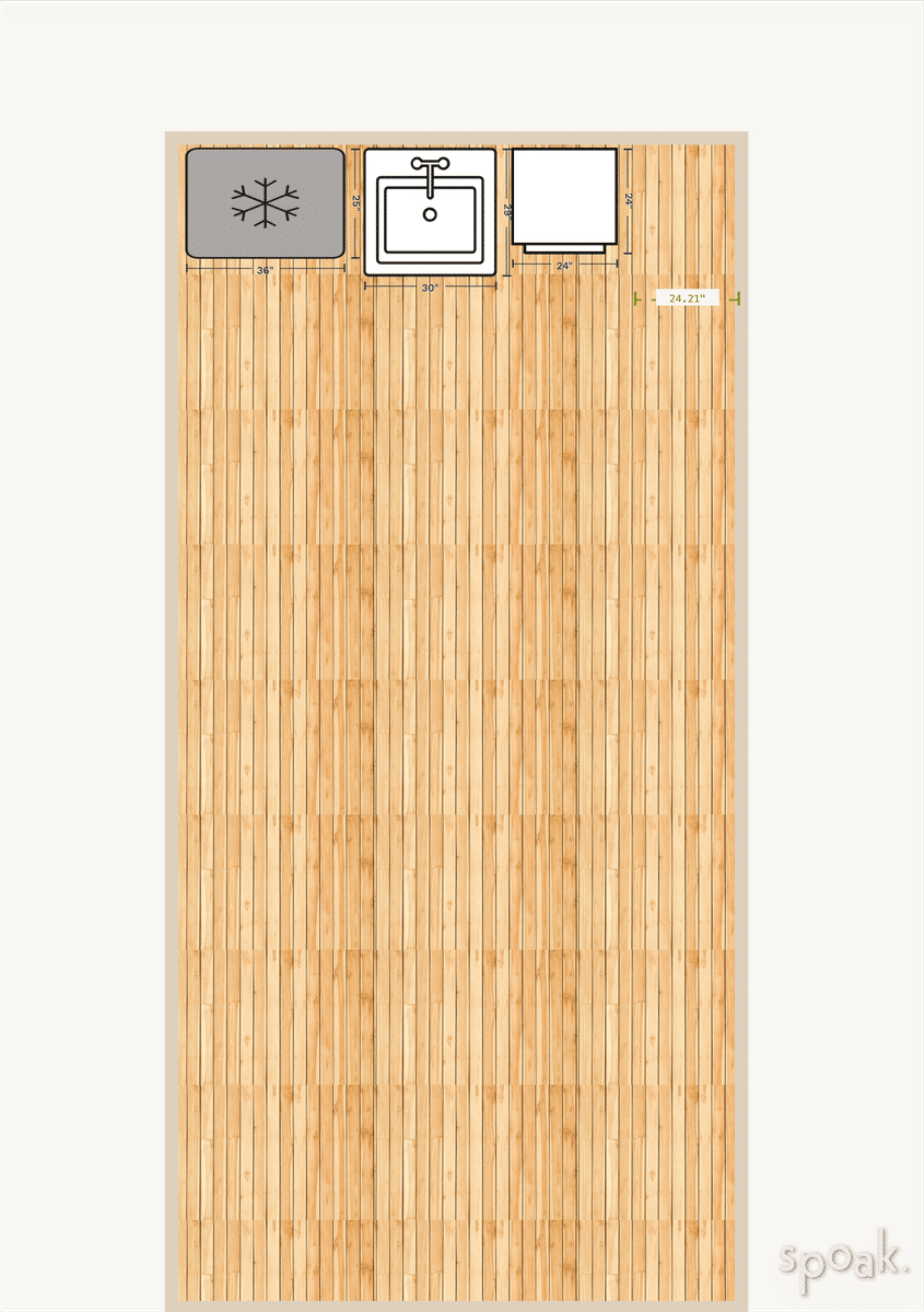 Kitchen Floor Plan designed by Ana Azpurua