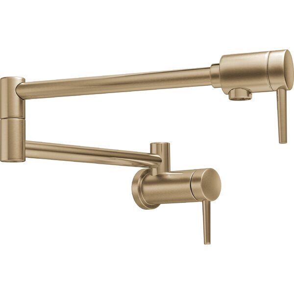Contemporary Pot Filler Faucet, Wall Mount Pot Filler Kitchen Faucet added by Caroline Osborn