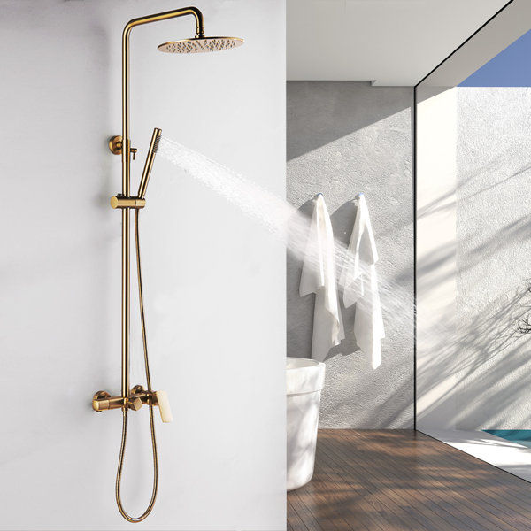Luxurious Complete Shower System with Rough-in Valve Rain Shower Heads added by Jamie Moon
