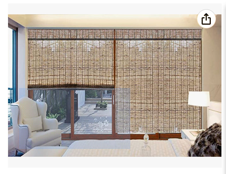 LETAU Nature Window Shades Blinds, 100% Linen Roman Shades, Pattern 4 added by Heather Montano