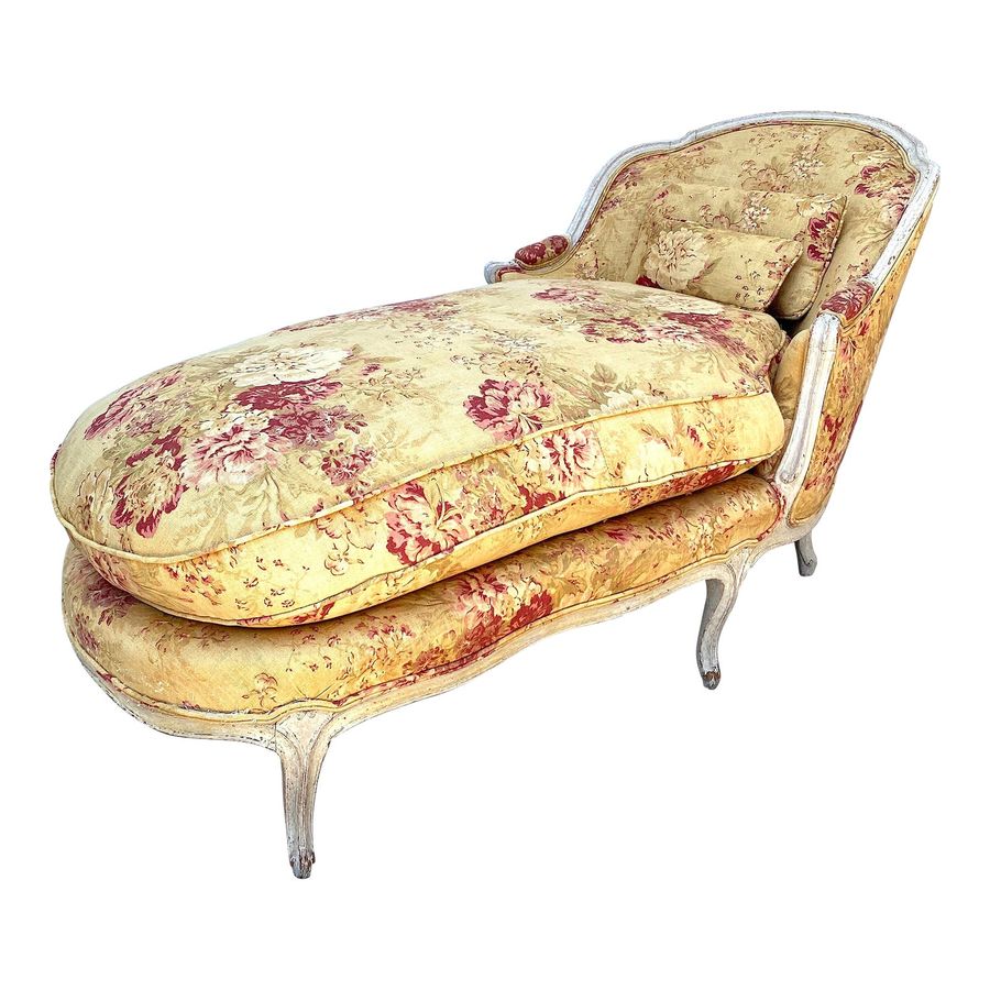 Early 20th Century Antique Louis XV Bergere, French Carved Chaise & Upholstered Lounge added by Jamie Moon