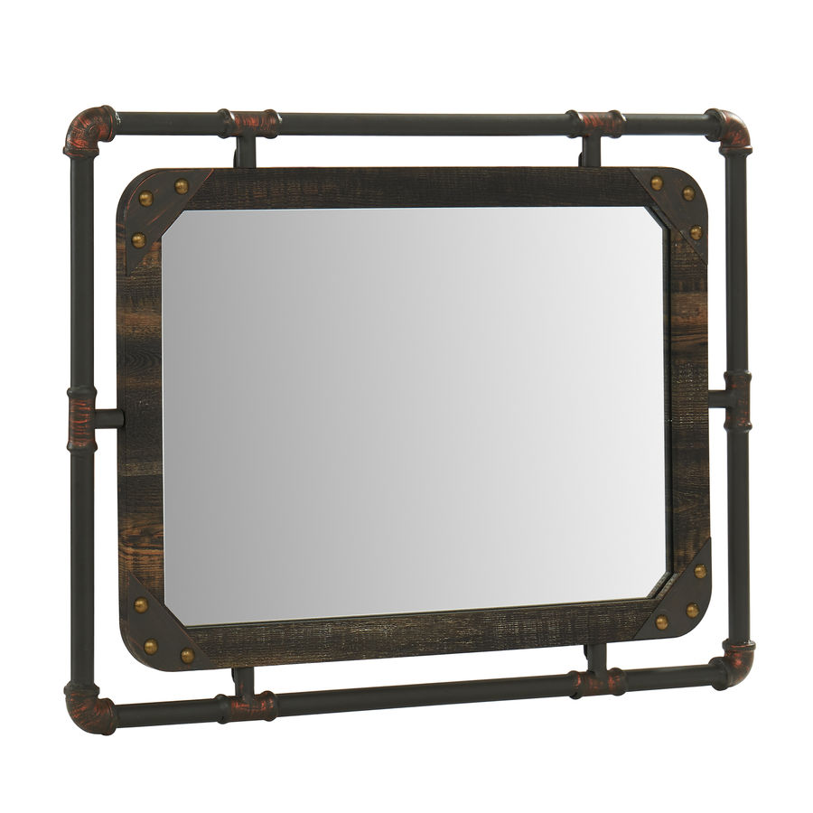 Furniture of America Stockholm Industrial Decorative Wall Mirror, Gunmetal - Walmart.com added by Christina Miller