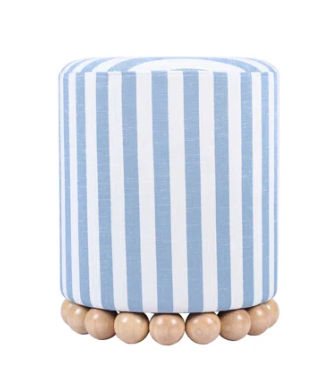 Dovecove Akeem 15.7" Wide Cylinder Striped Standard Ottoman | Wayfair added by Carly Murphy