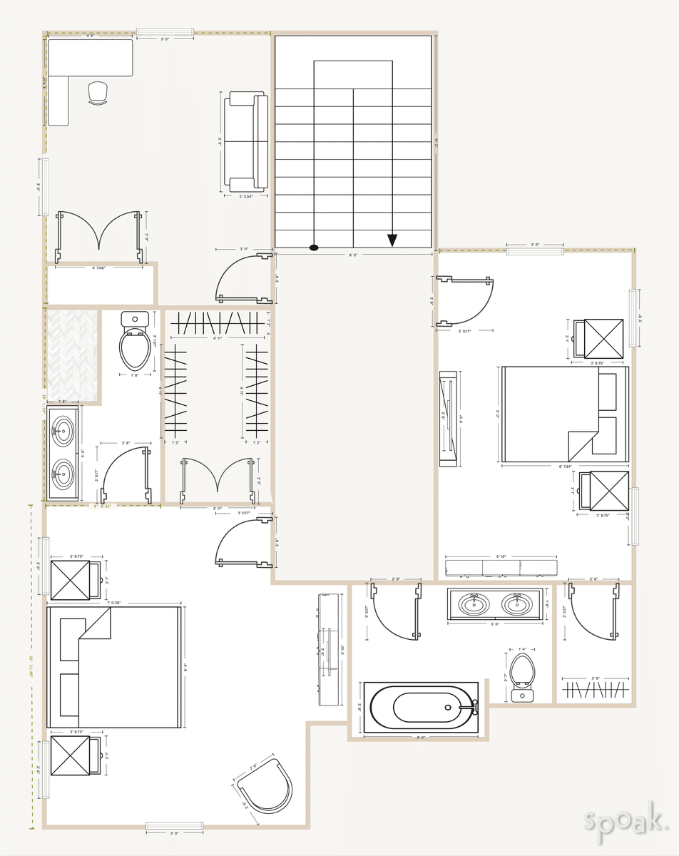 Three Story House Plan designed by Margaret Hildebrand