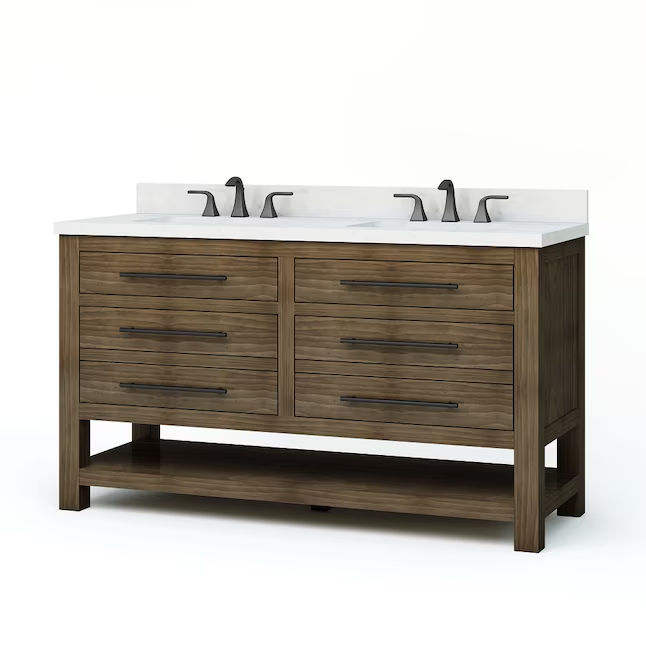 Lowe’s kennilton 60” oak under mount double sink added by Diana Kambouris