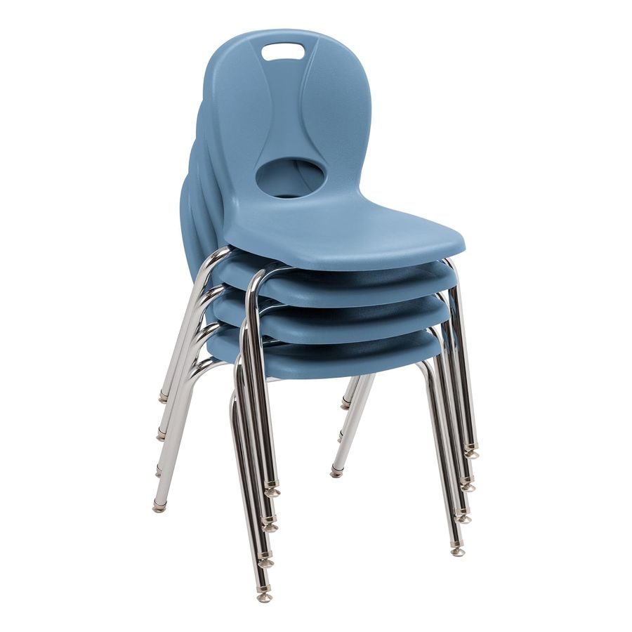 School Outfitters LNT-116-CSW-SB Learniture Structure Series Stackable School Chairs for Classroom, 16" Seat Height, Blue, Pack of 4 added by Danielle Hughes