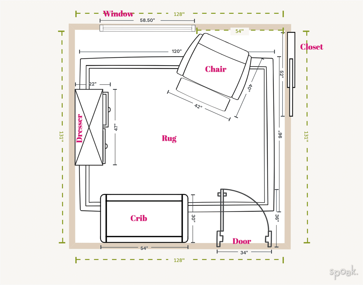 Nursery Plan designed by Hailee Lichte
