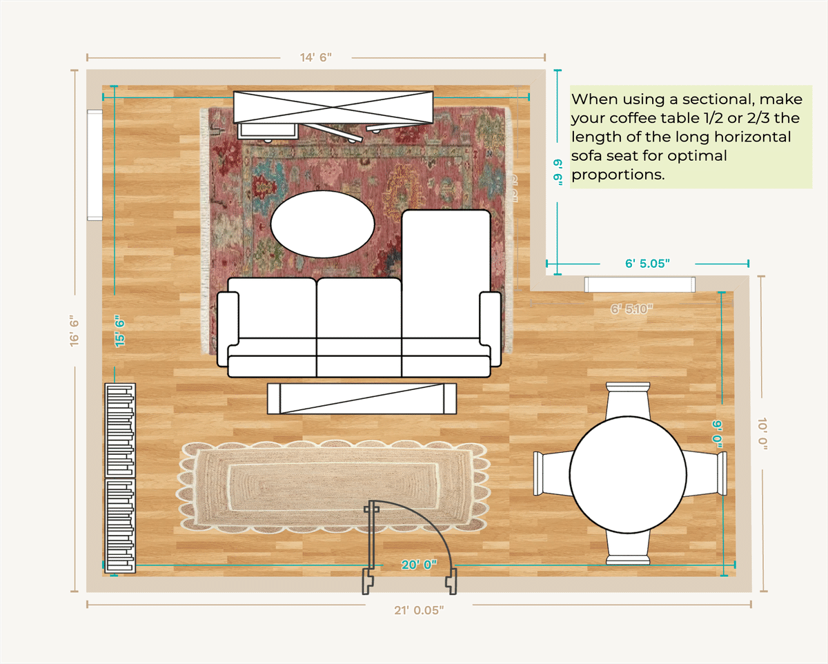 Living Room Floor Plan designed by Molly Lennan