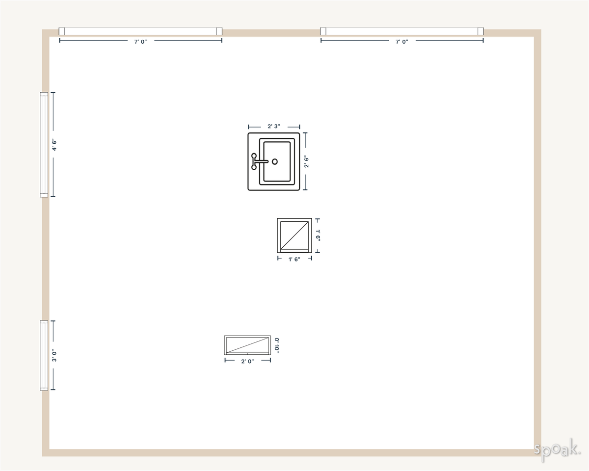 Kitchen Floor Plan designed by IVY BLACK