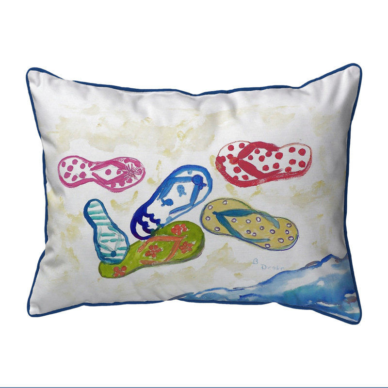 Highland Dunes Imani Six Flip Flops Indoor/Outdoor Throw Pillow Cover | Wayfair added by Carol Matula
