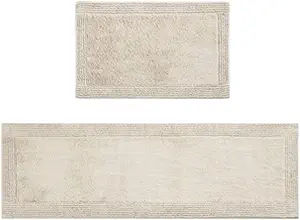 Madison Park Signature Splendor Reversible 100% Cotton Tufted Bathroom Rug-3000 GSM Hotel Quality Luxurious Plush High Pile Bath Mat Absorbent, Quick Dry, Shower Room Décor, 21x34, Natural added by stefany alves