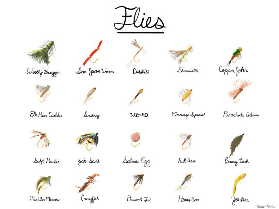 Fly Fishing Poster Gift Art Decor Flies Trout River Art - Etsy added by Yanelis Perez