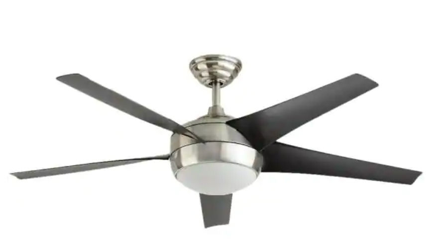 Home Decorators Collection Windward IV 52 in. Indoor LED Brushed Nickel Ceiling Fan with Dimmable Light Kit, Remote Control and Reversible Motor added by Katie Hoffman