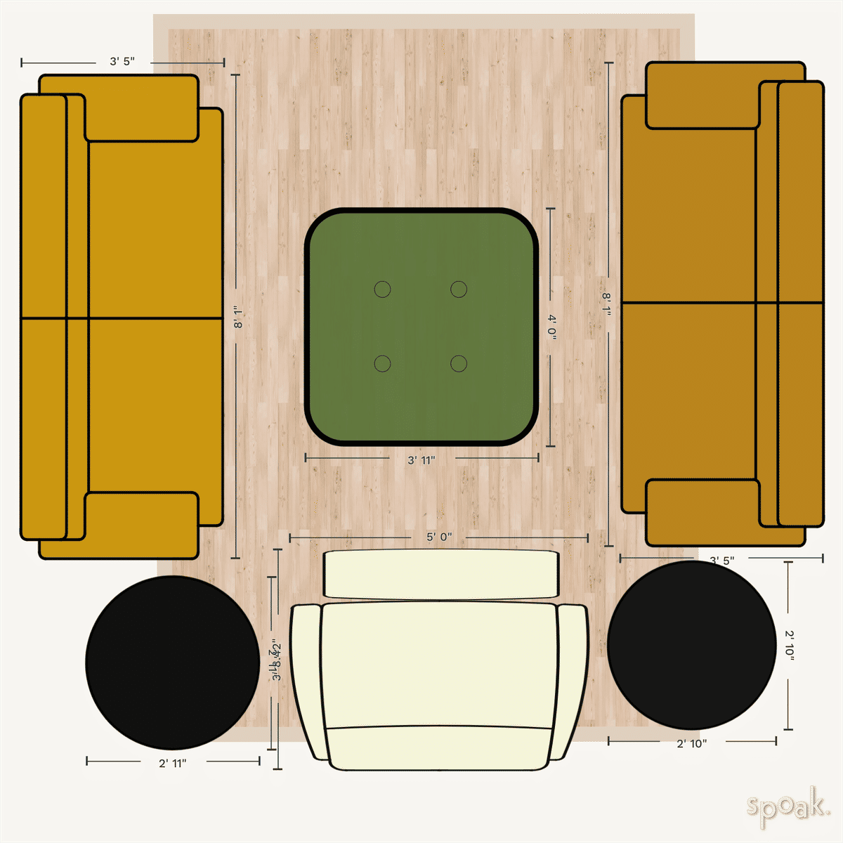 Living Room Plan designed by Diane Walker