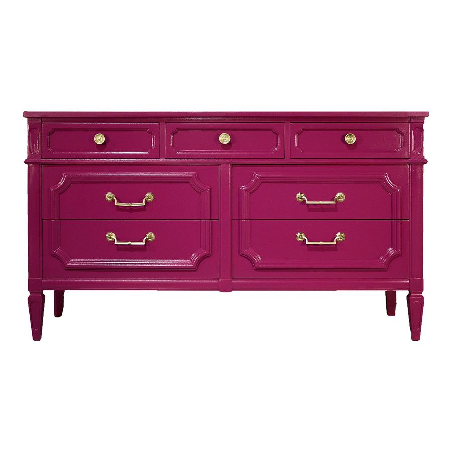 Mid-Century Transitional Dresser in Pink - Newly Painted added by Spoak Member