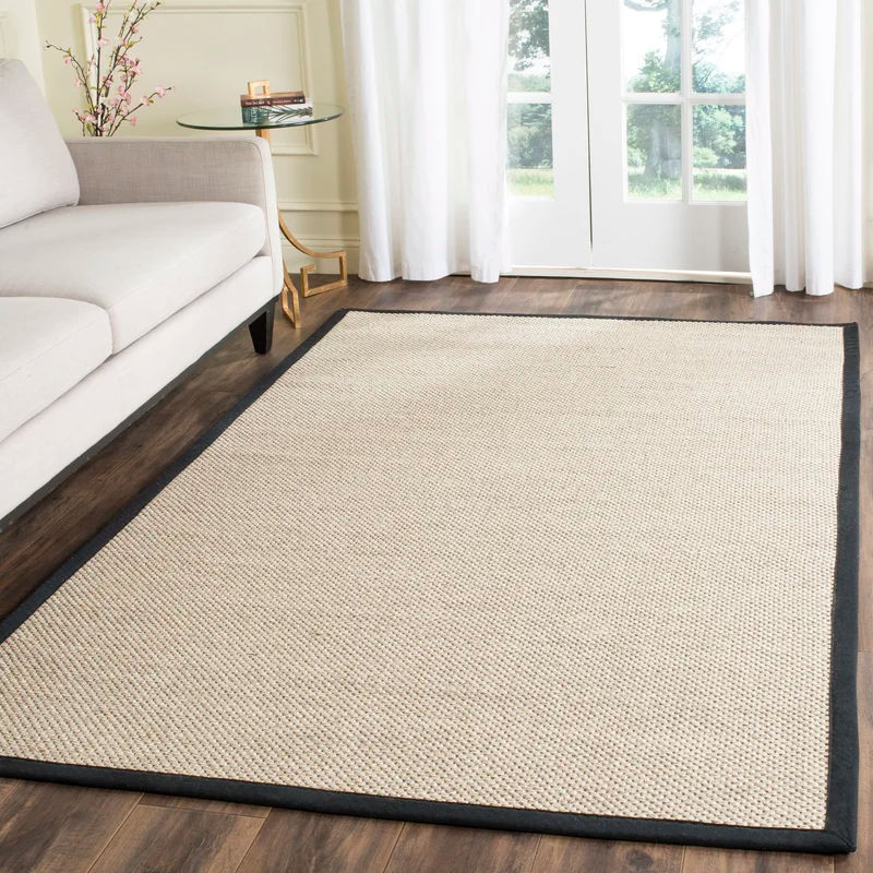 Torbin Machine Woven / Power Loomed Jute/Sisal Marble/Black Rug added by Emoke Balazs
