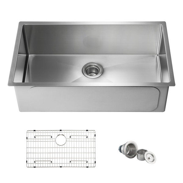 33'' L Undermount Single Bowl Stainless Steel Kitchen Sink added by Lindsay Schultz