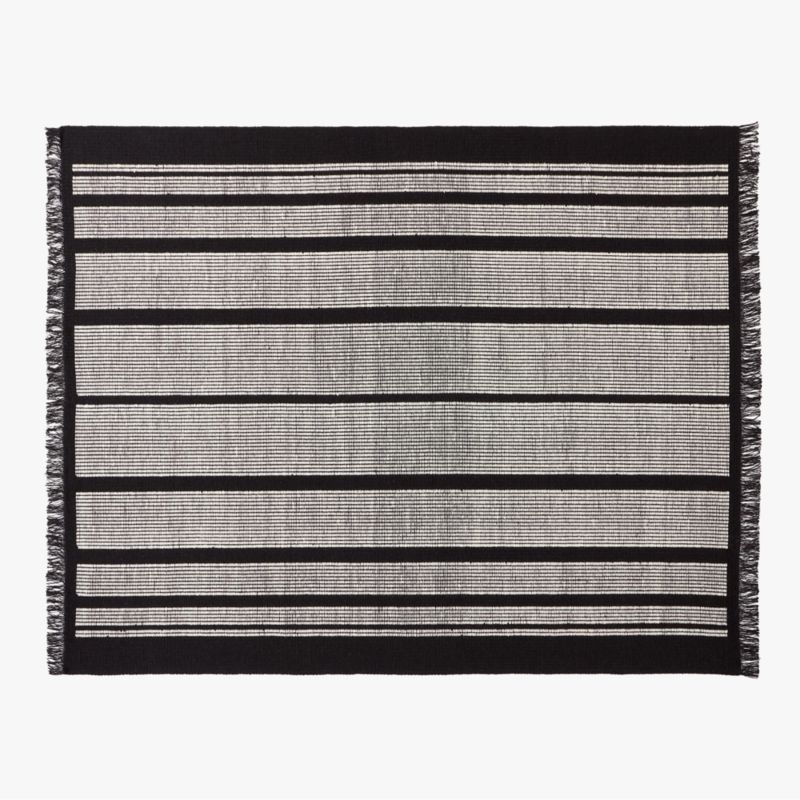 Calia Modern Black and White Striped Area Rug 8'x10' + Reviews | CB2 added by lynda wellhausen