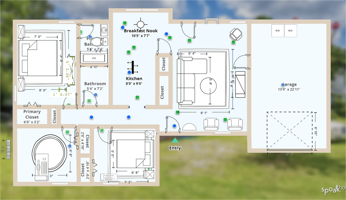 Single Story House Floor Plan designed by Abby Weihe