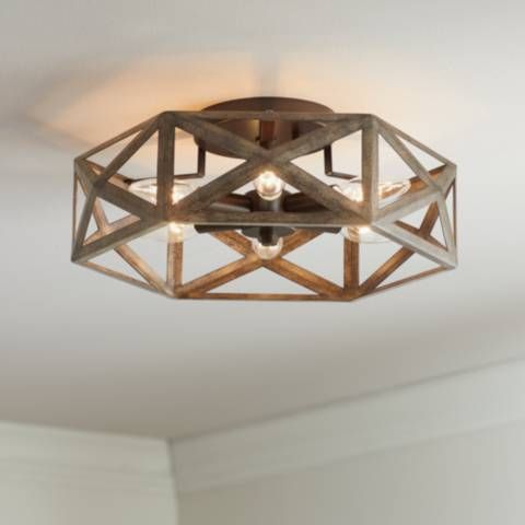 Possini Euro Moorcroft 14 1/2"W Dark Wood Ceiling Light - #78E40 | Lamps Plus added by Melissa Fraum