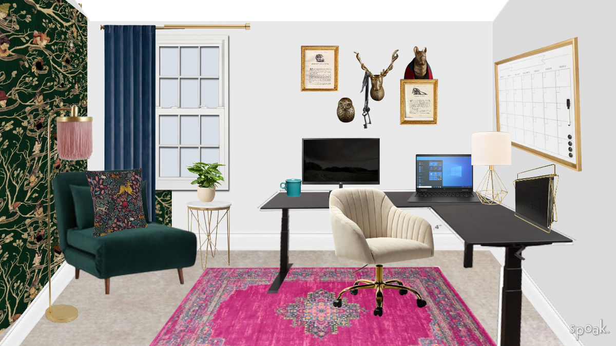 Purple Living Room Inspo designed by Maria Palantino