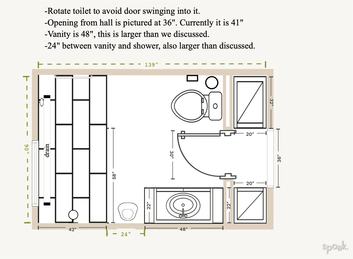 Bathroom Plan designed by Sofia Eleftheriou