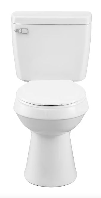 Project Source Pro White Round Chair Height 2-piece WaterSense Toilet 12-in Rough-In 1.28-GPF Item #2743133 added by Kristina Blackford