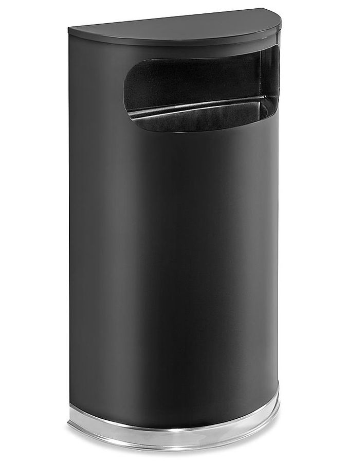 Side-Entry Trash Can - 9 Gallon, Black H-4178  - Uline added by Katie Crum