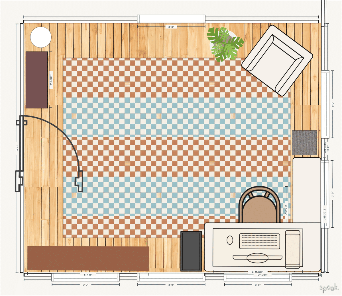 Family Room Plan designed by Abby Storms