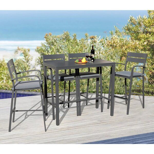 Amarin 4 - Person Rectangular Outdoor Dining Set with Cushions added by sallie tyler