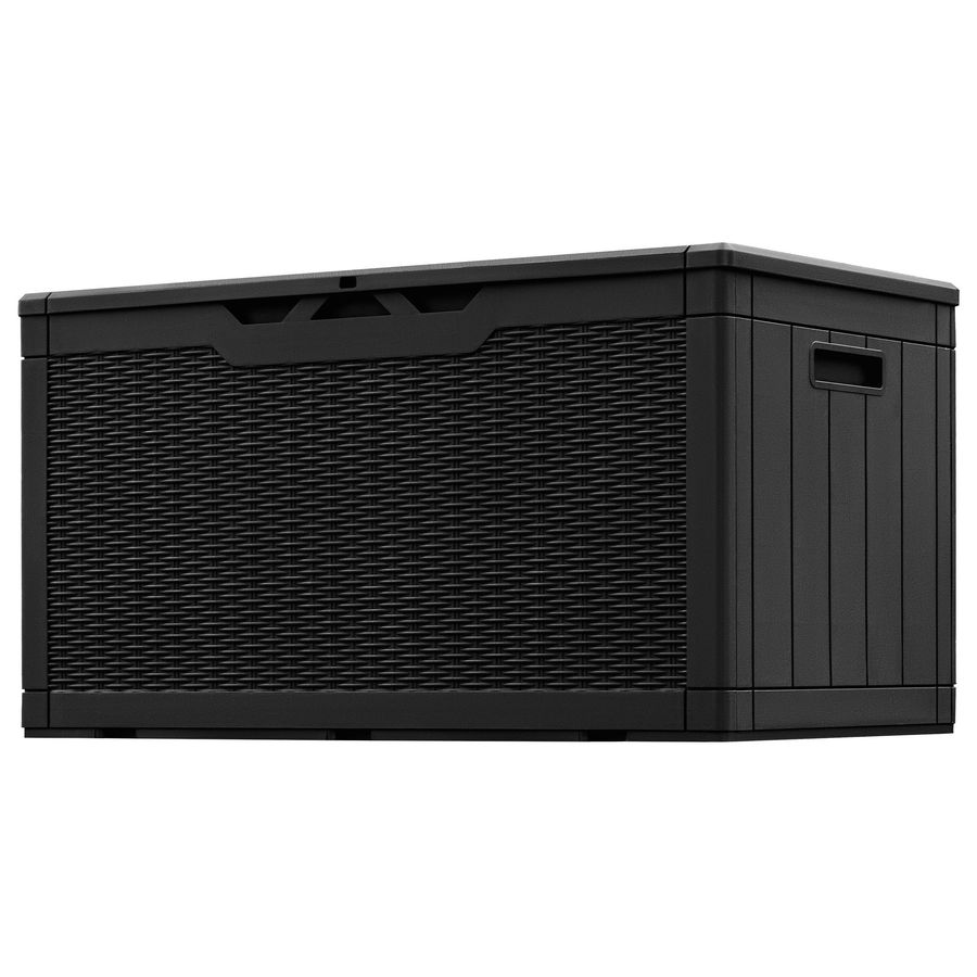 Furmax 100 Gallon Plastic Lockable Deck Box in Black & Reviews | Wayfair added by Molly Rosner