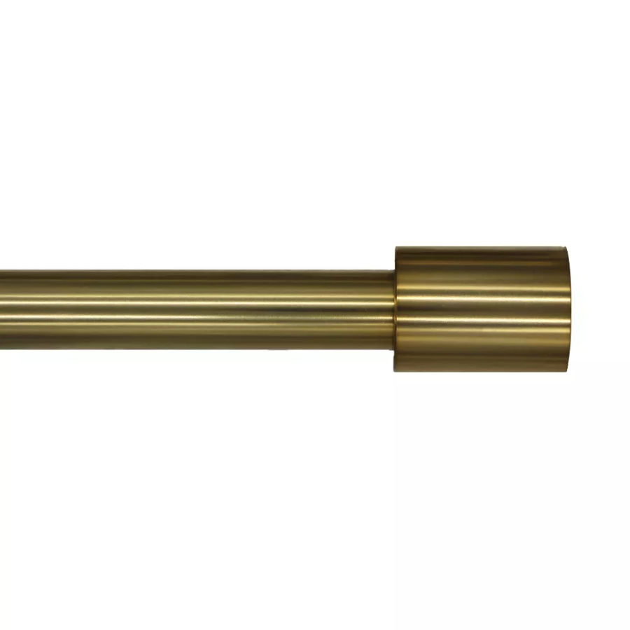 Linen Avenue Cylinder Single Window Curtain Rod 48"-86" in Brass added by Kate Lynn Nemett