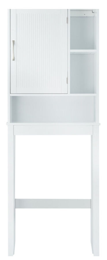 Newport Contemporary Wooden Over-the-Toilet Storage Cabinet with Shelves, White - Teamson Home Furniture | Maisonette added by Vivi Moya