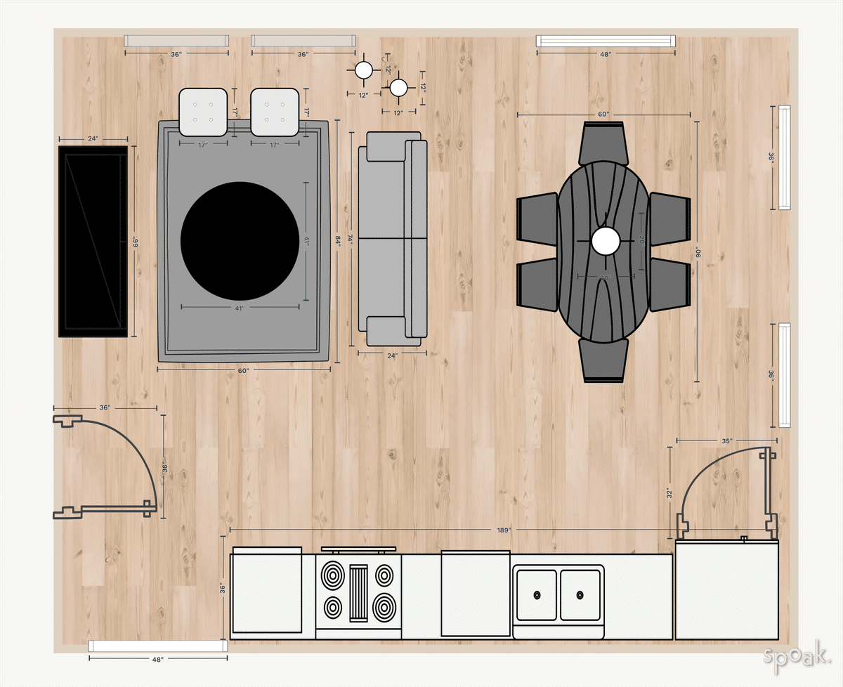 Kitchen Plan designed by Vanessa Buganza