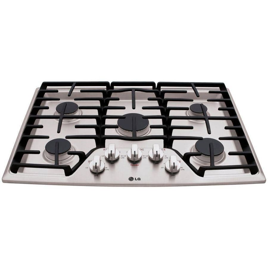 LG Electronics 30 in. Recessed Gas Cooktop in Stainless Steel w/ 5 Burners Including 17K SuperBoil Burner, Heavy Duty Cast Iron Grates LCG3011ST - The Home Depot added by Emma Justice