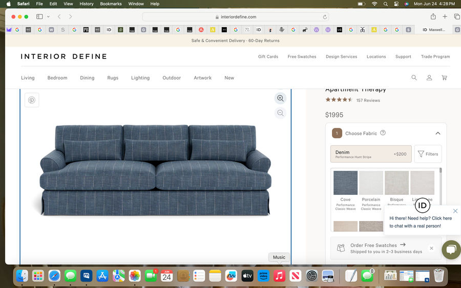 Maxwell Slipcovered Sofa by Apartment Therapy added by Sara Charlesworth