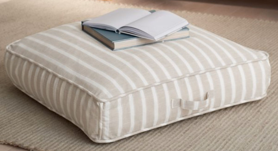Gap Home Yarn Dyed Chambray Stripe Indoor Single Floor Cushion with Handle Khaki 24" x 24" x 5" - Walmart.com added by Chelsea Alysa