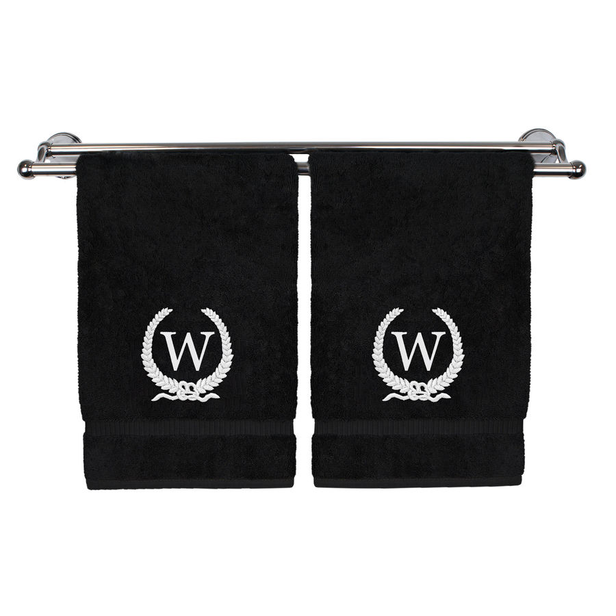 Red Barrel Studio® Monogrammed Hand Towels -Set of 2 -Wreath Design Letter & Reviews | Wayfair added by Jay C. Lynn Interior Designs, LLC