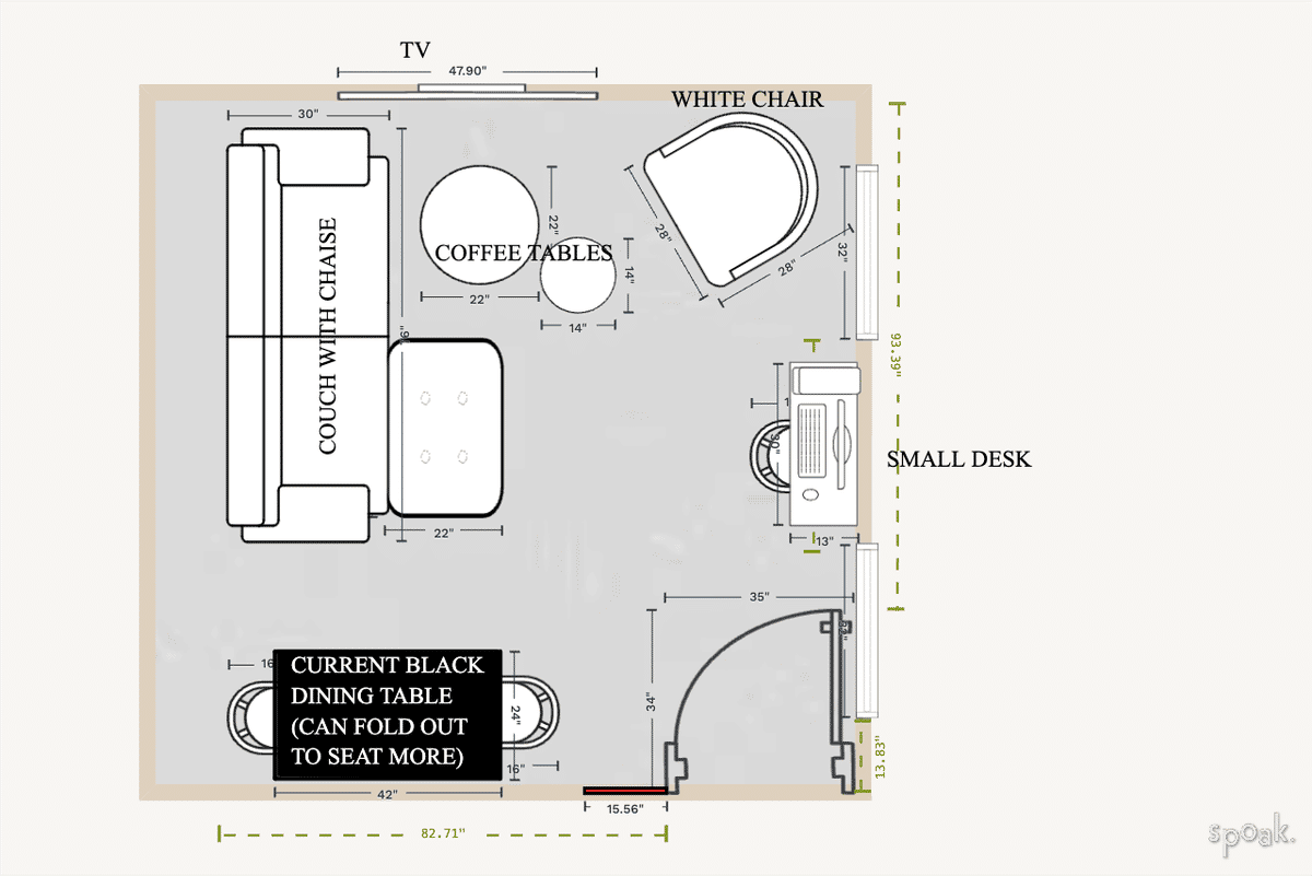 Living Room Plan designed by Aly Baum