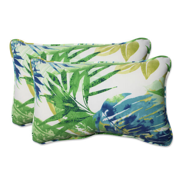 Outdoor Soleil Blue/Green Rectangular Throw Pillow, Set of 2 added by Cornelia Spiske
